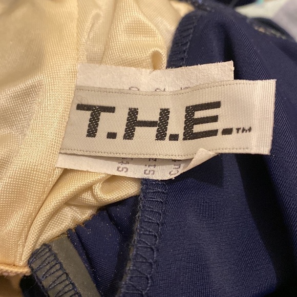 T.H.E. Palm print navy one piece swimwear. Size 12. New. - Picture 5 of 12